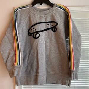 Hanna Andersson Skateboard Sweatshirt and Rainbow Stripe size 5T or 110 cm
